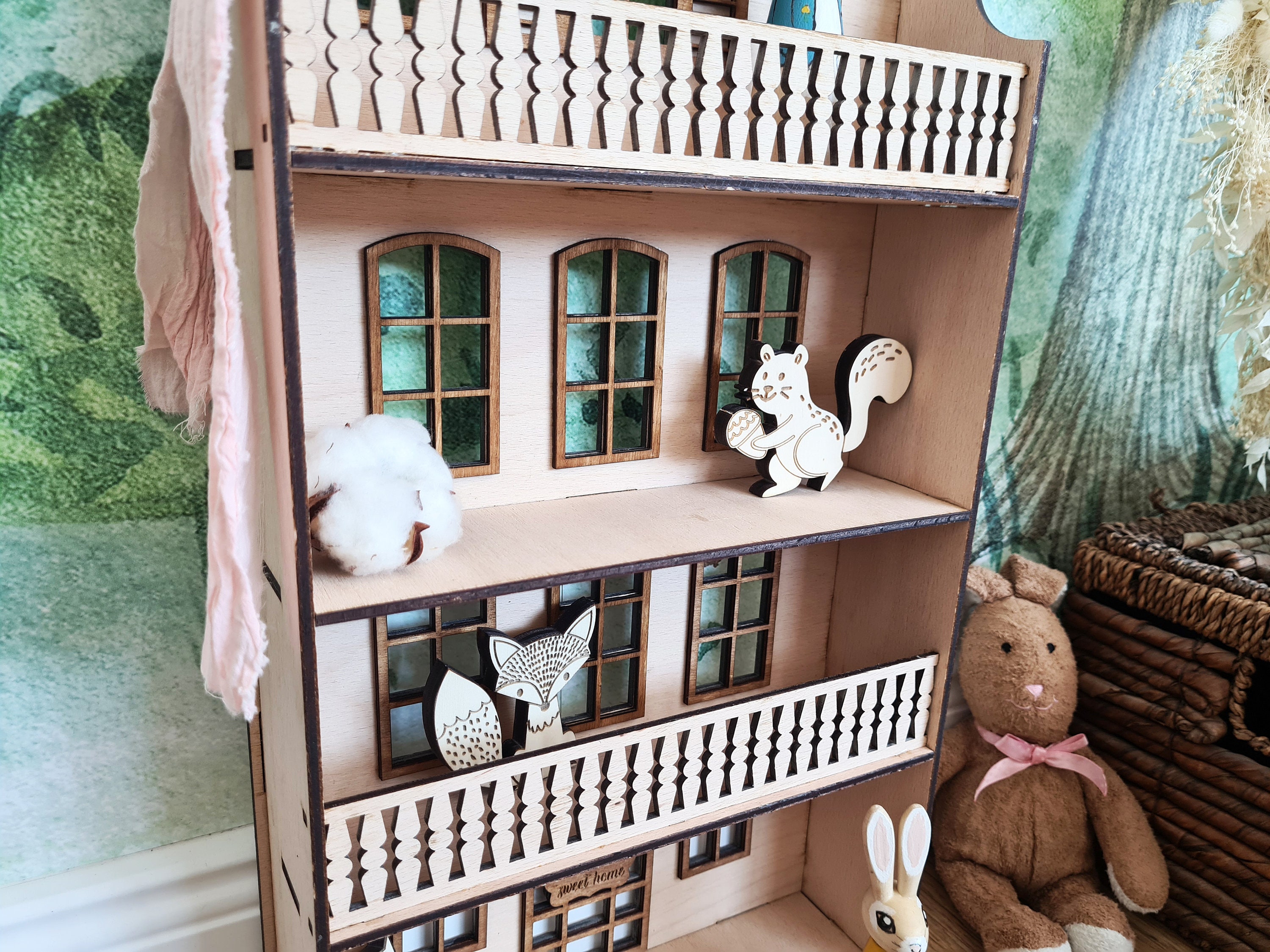 Doll House Shelf Laser Cut Plan Miniatures Project CNC Etsy
