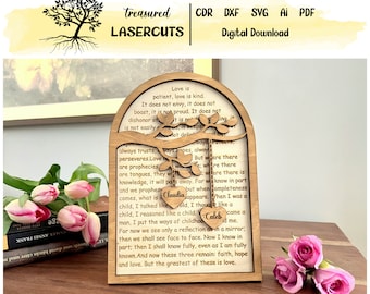 Valentine's Gift Svg, Gift for Him Svg, Gift for Her Svg, Love Corinthians Laser Cut, Valentine's Laser Cut File, Digital Download