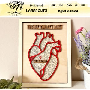 Herz Karte Geschenk SVG, Herzform Karte svg, Geschenk für ihn svg, Geschenk für sie svg, Valentinstag Geschenk Laser geschnitten Datei, Glowforge, digitaler Download