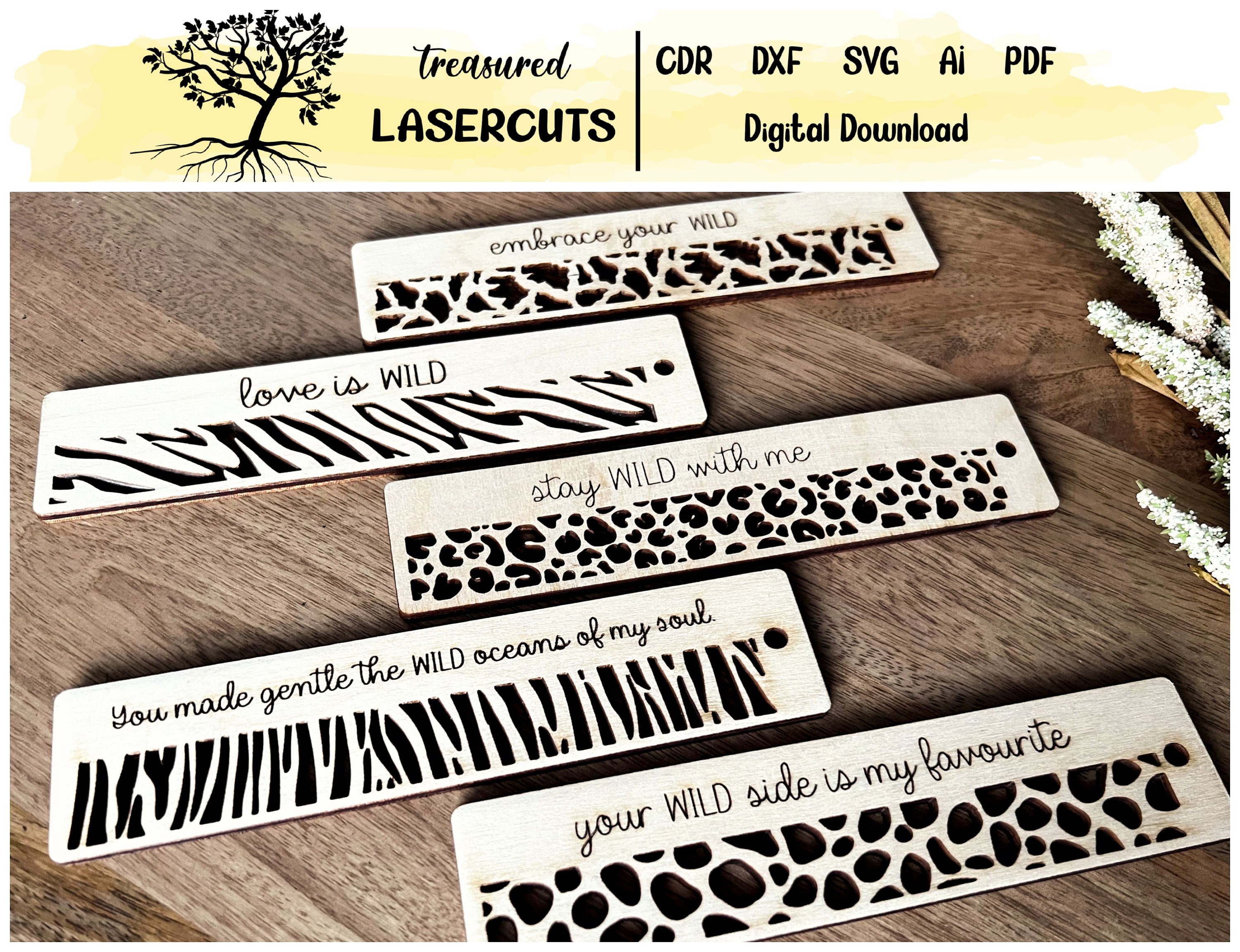 Bookmark SVG Bundle 37 Designs Scored/engraved File, Dxf, Pdf, Cdr, Ai ...