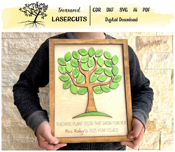 Teacher Gift SVG File, Teacher Appreciation Laser File, Teacher Classroom Gift Svg, Cut and Score Design , Glowforge Digital Download