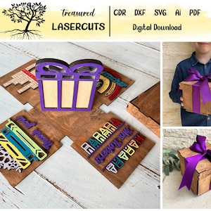 Enseignant Explosion Box Svg, Svg cadeau enseignant, cadeau d’appréciation de l’enseignant, fichier découpé au laser, titulaire de la carte-cadeau enseignant Svg, téléchargement numérique