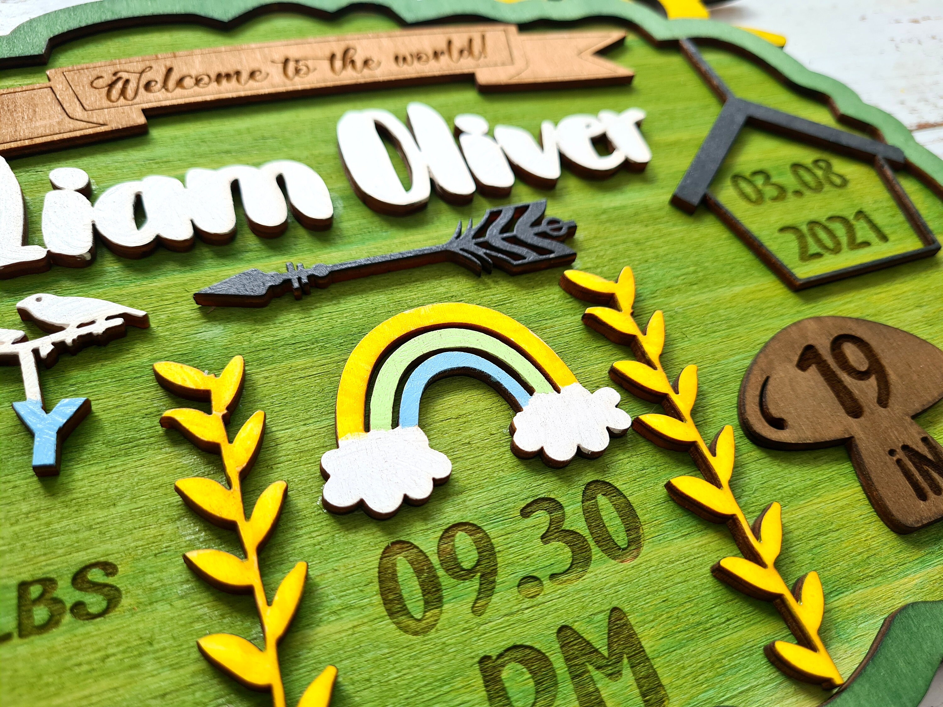 Baby Announcement SVG Stats Photo Prop File Birthsign - Etsy