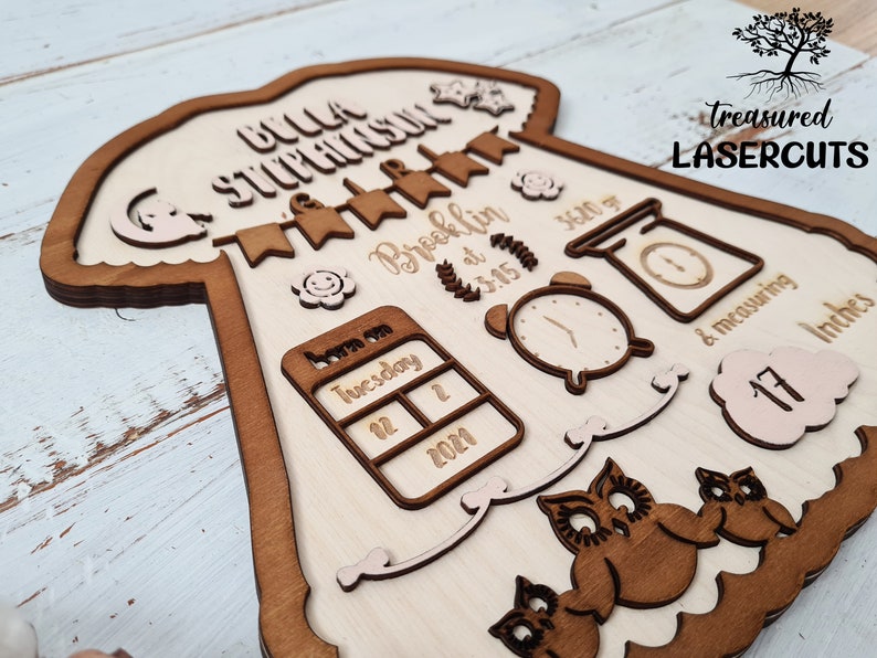Baby Announcement Stats Bundle Photo Prop / Birthsign Design / Birth ...
