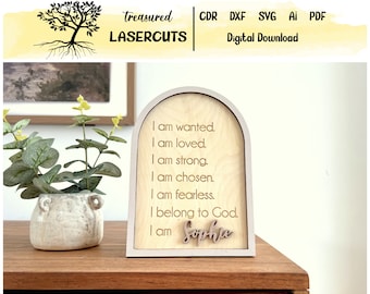 Affirmation Sign Svg, I am Sign Svg, Gift for Boy Svg, Gift for Girl Svg, Affirmation for Kids Glowforge, Digital Download