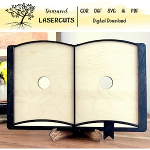 Bibel Dekoration austauschbares ZeichenSvg, Bibel Shelf SitterSvg, religiöse Anzeige Laser geschnitten, Glowforge, digitaler Download