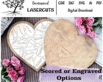 Valentine's Gift Svg, Reasons Why I Love you, Gift for him SVG, Gift for her SVG, Valentine's Laser cut file, Glowforge, Digital Download
