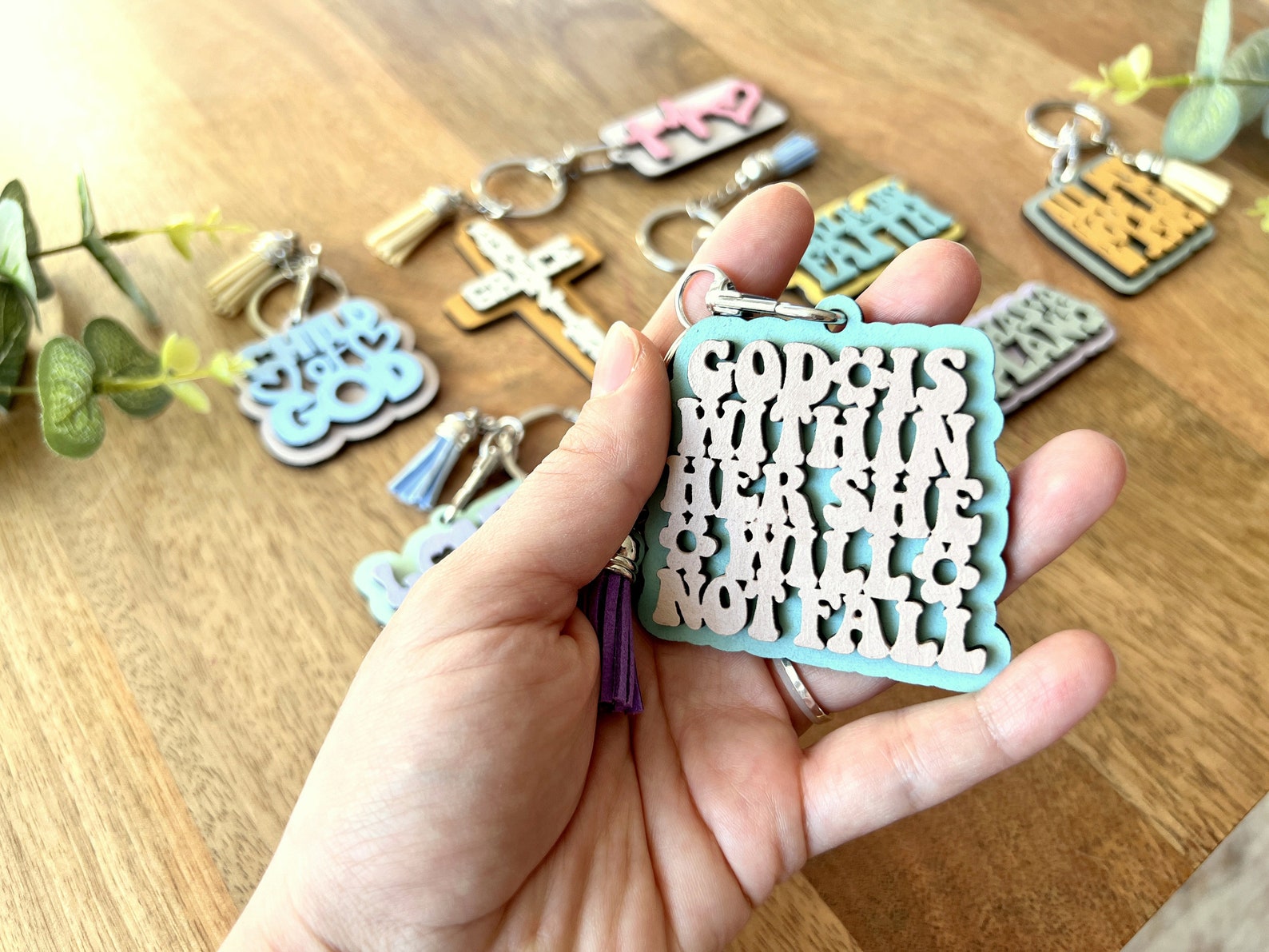 Religious Keychains Svg Religious Keychain Svg, Religious Gift Svg, Religious Keychain Laser ...