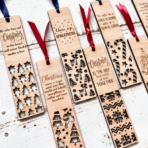 Mega Christmas Bookmark Bundle Lasercut File Svg, Dxf, Pdf, Cdr, Ai Christmas Engraved Design Instant Download Glowforge, Laser Cut Vector image 6