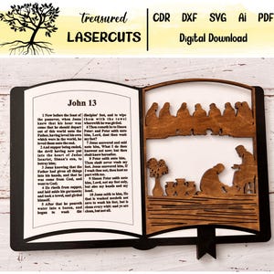 Jezus wast de voeten van de Bijbel Add On, Bijbelweergave Svg, Bijbeldecoratie verwisselbare Svg, lasergesneden, Glowforge, digitale download