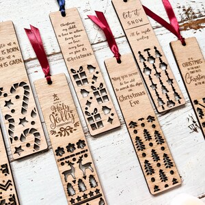 Mega Christmas Bookmark Bundle Lasercut File Svg, Dxf, Pdf, Cdr, Ai Christmas Engraved Design Instant Download Glowforge, Laser Cut Vector image 7