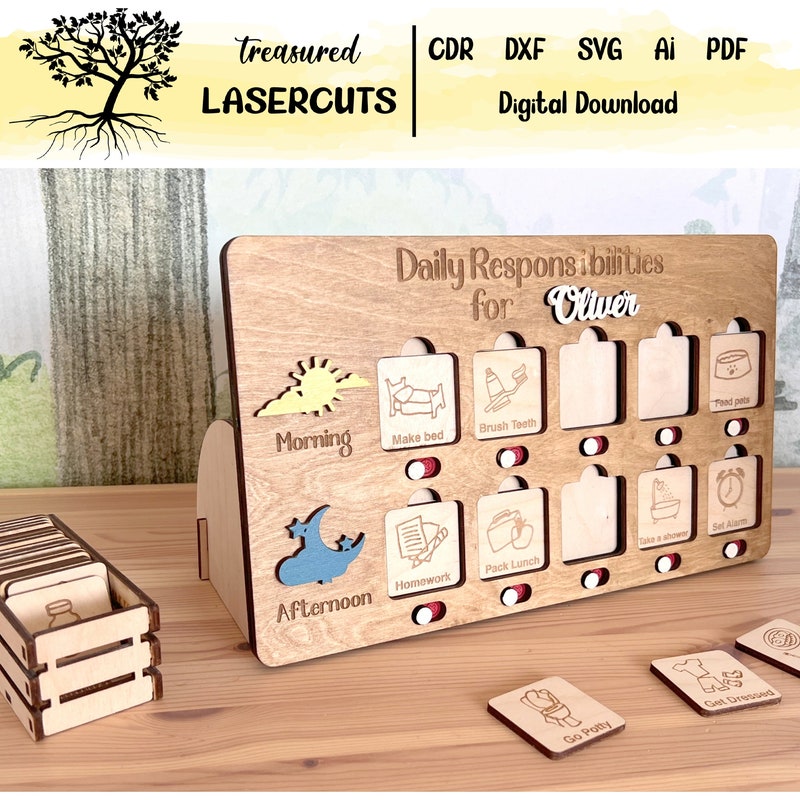 Daily Routine Laser Cut - Etsy