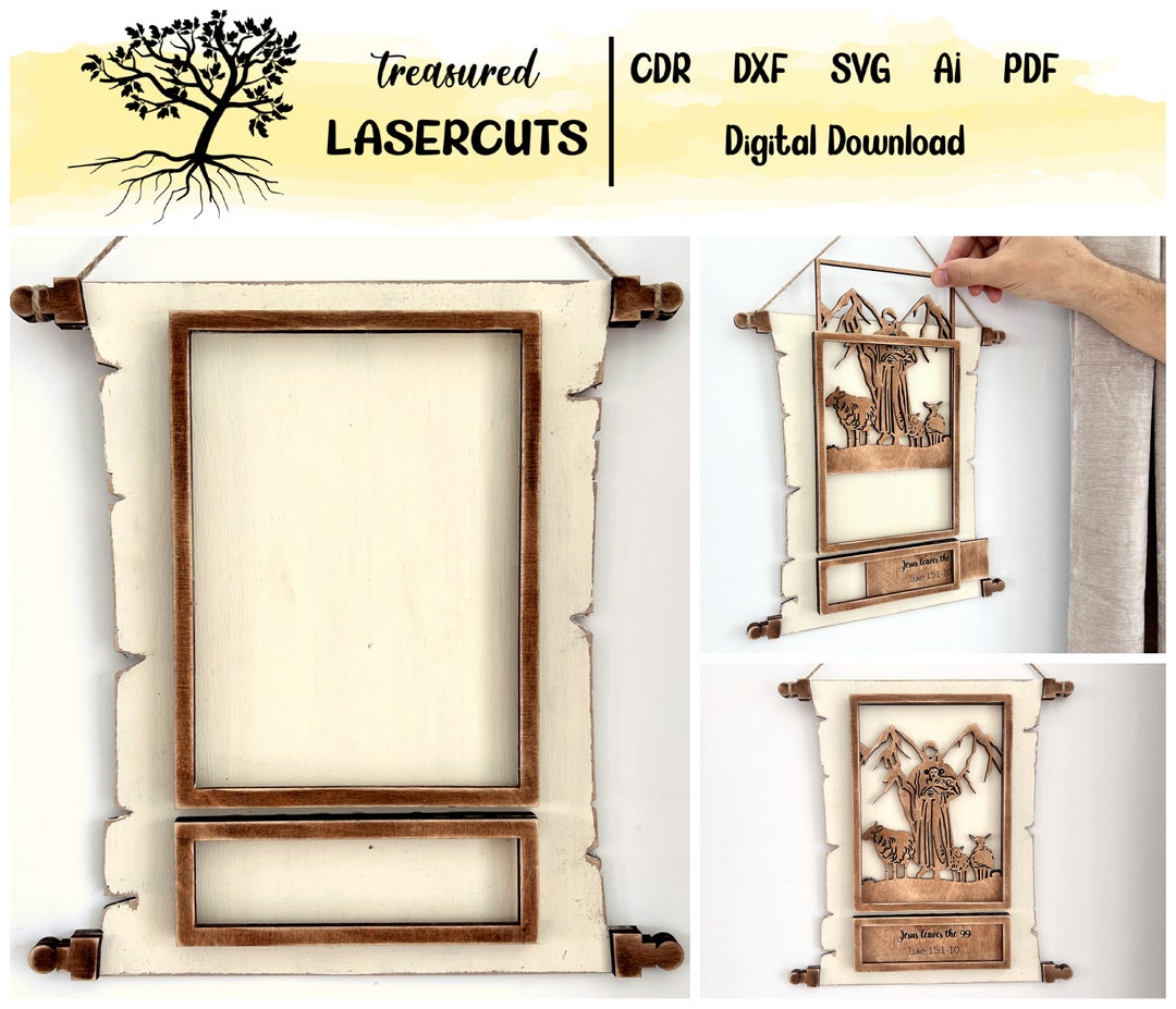 Scroll Decoration Interchangeable Sign Svg, Religious Display Laser Cut ...
