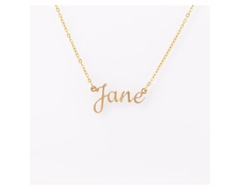 Collier prénom personnalisé, collier prénom en or avec chaîne, cadeau pour elle, cadeau personnalisé, collier prénom, cadeau d'anniversaire, Saint-Valentin