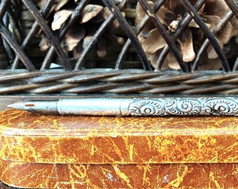 Antique Sterling Dip Pen / Calligraphy Pen * Ornate Edwardian Design