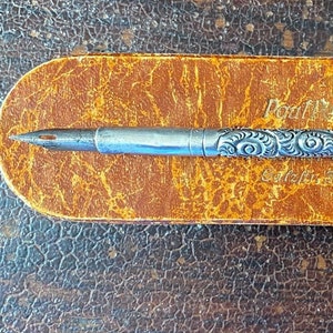 Antique Sterling Dip Pen / Calligraphy Pen * Ornate Edwardian Design *