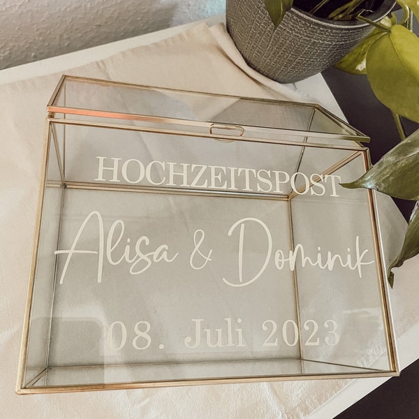 Hochzeitspost Aufkleber | Vinyl-Aufkleber | personalisiert | Hochzeit | Geschenk