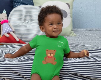 Non-Personalized Teddy Bear Design Bodysuit For Toddlers s A fun design for your little toddler