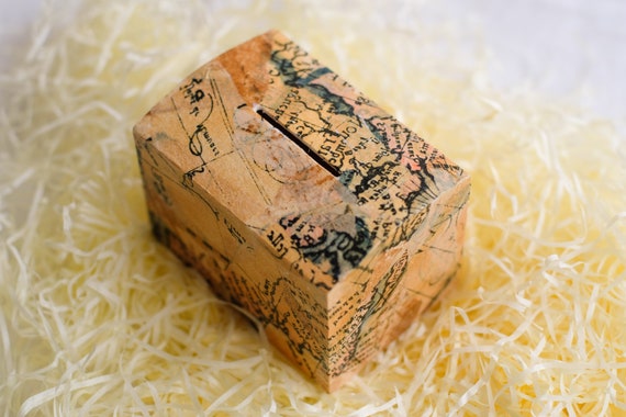 Solid Wood Decoupage Map Money Box Piggy Bank Gift - Etsy UK