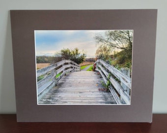 11x14 Fall foot bridge #203