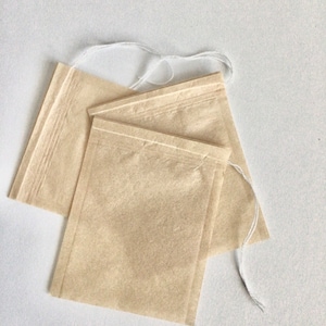 Disposable Unbleached Tea Filter Bags with Drawstring, loose leaf tea bags, Natural Non-Toxic, Compostable, Biodegradable