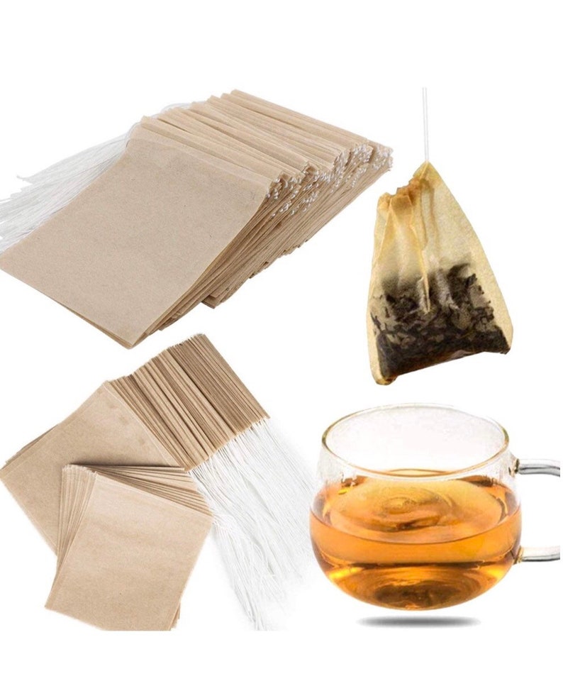 Disposable Unbleached Tea Filter Bags With Drawstring Loose Etsy