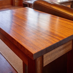 Sapele Mahogany End Table, Custom Made