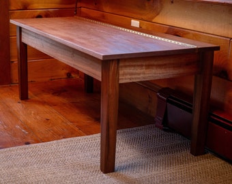 Sapele Mahogany Hallway Bench, Cedar Lined, Custom Made