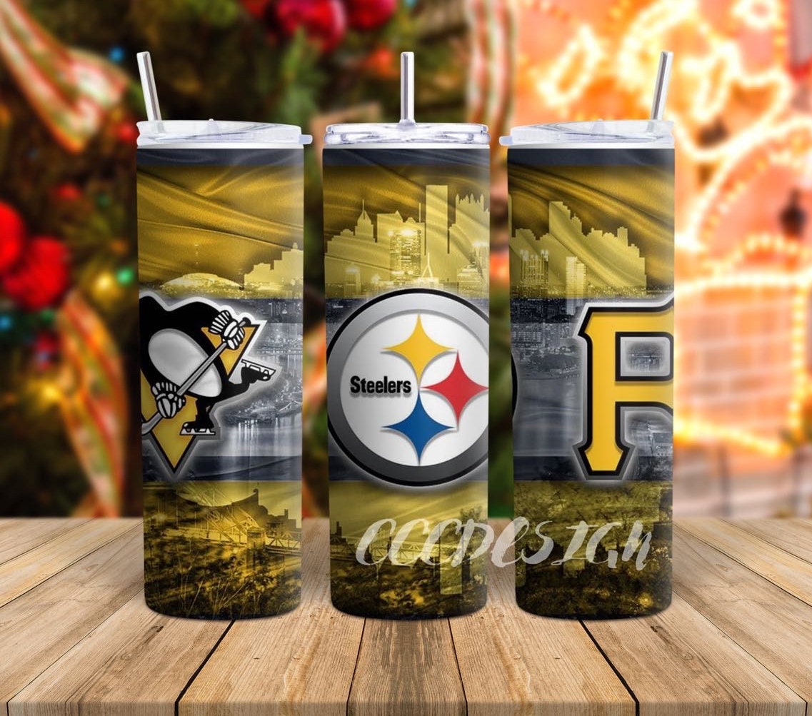 Inspired Pittsburgh Steelers Laser Engraved Tumbler Steelers Tumbler  Personalized Steelers Gift 