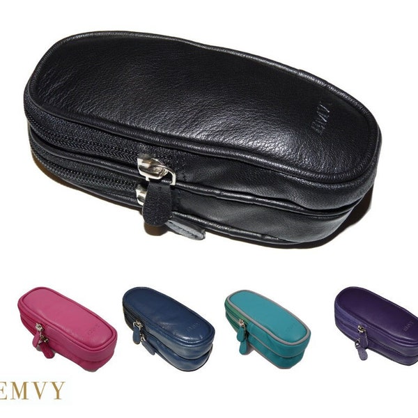 Unisex Soft Leather Double Glasses Case by Love EMVY