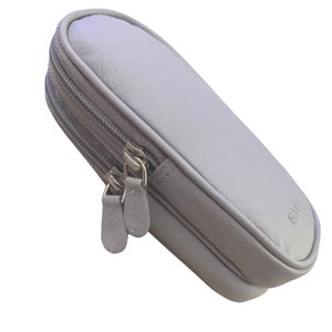 Unisex Soft Leather Double Glasses Case by Love EMVY Light Grey