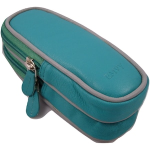 Unisex Soft Leather Double Glasses Case by Love EMVY Turquoise