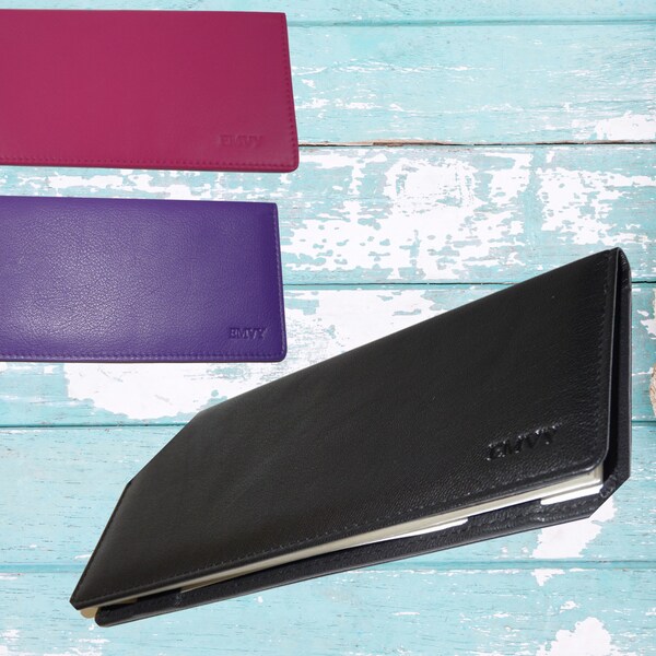 EMVY Handmade Genuine Soft Leather Chequebook Holder