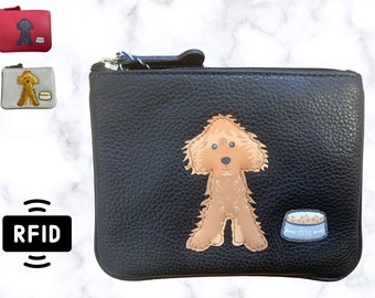 Cockapoo Dog RFID Soft Leather Coin & Card Purse