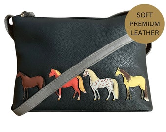 Sac à bandoulière en cuir - Horse Equestrian