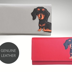 Soft Premium Leather Sausage Dog Daxi Ladies purse dachshund