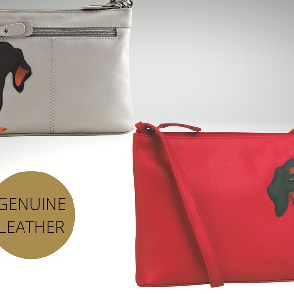 Soft Premium Leather Sausage Dog Daxi Crossbody bag dachshund