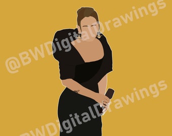 Adele Digital Drawing/Print