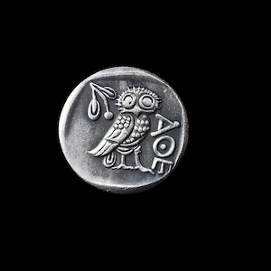 Ancient Athens Owl Drachm Silver Plated Reproduction Coin