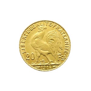 Marianne Hahn Französische 20 Francs Vergoldete Reproduktionsmünze