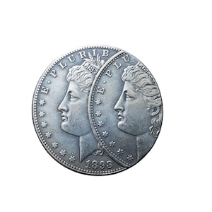 1893 Morgan Dollar Error Strike Silver Plated Reproduction Coin