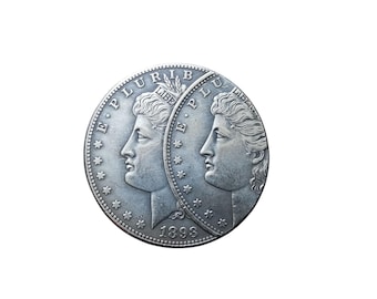 1893 Morgan Dollar Error Strike Silver Plated Reproduction Coin