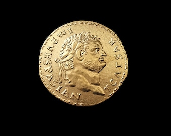 Titus & Bull Ancient Roman Aureus Gold Plated Reproduction Coin