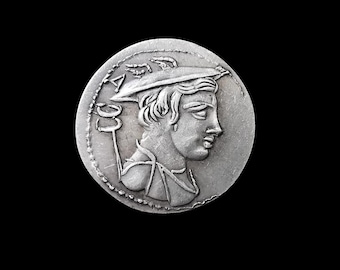 Mamilius Limetanus 82 BC Ancient Roman Republic Denarius Silver Plated Reproduction Coin