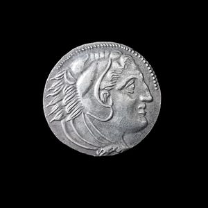 Ancient Alexander III the Great 336 BC - 323 BC Tetradrachm Silver Plated Reproduction Coin