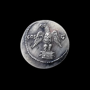 Titus & Eagle Ancient Roman Denarius Silver Plated Reproduction Coin