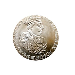 Thaler of Jan III Sobieski 1685 Gdansk Silver Plated Reproduction Coin