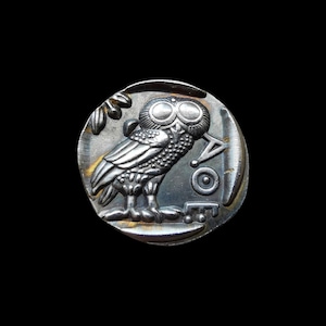 Ancient Attica Athens Owl Tetradrachm Silver Plated Greek Reproduction Coin