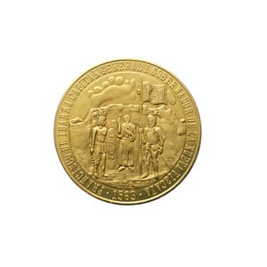 1963 Mexico 50 Peso Medal Gold Plated Reproduction Coin
