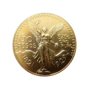 Mexico 50 Peso Gold Plated Reproduction Coin